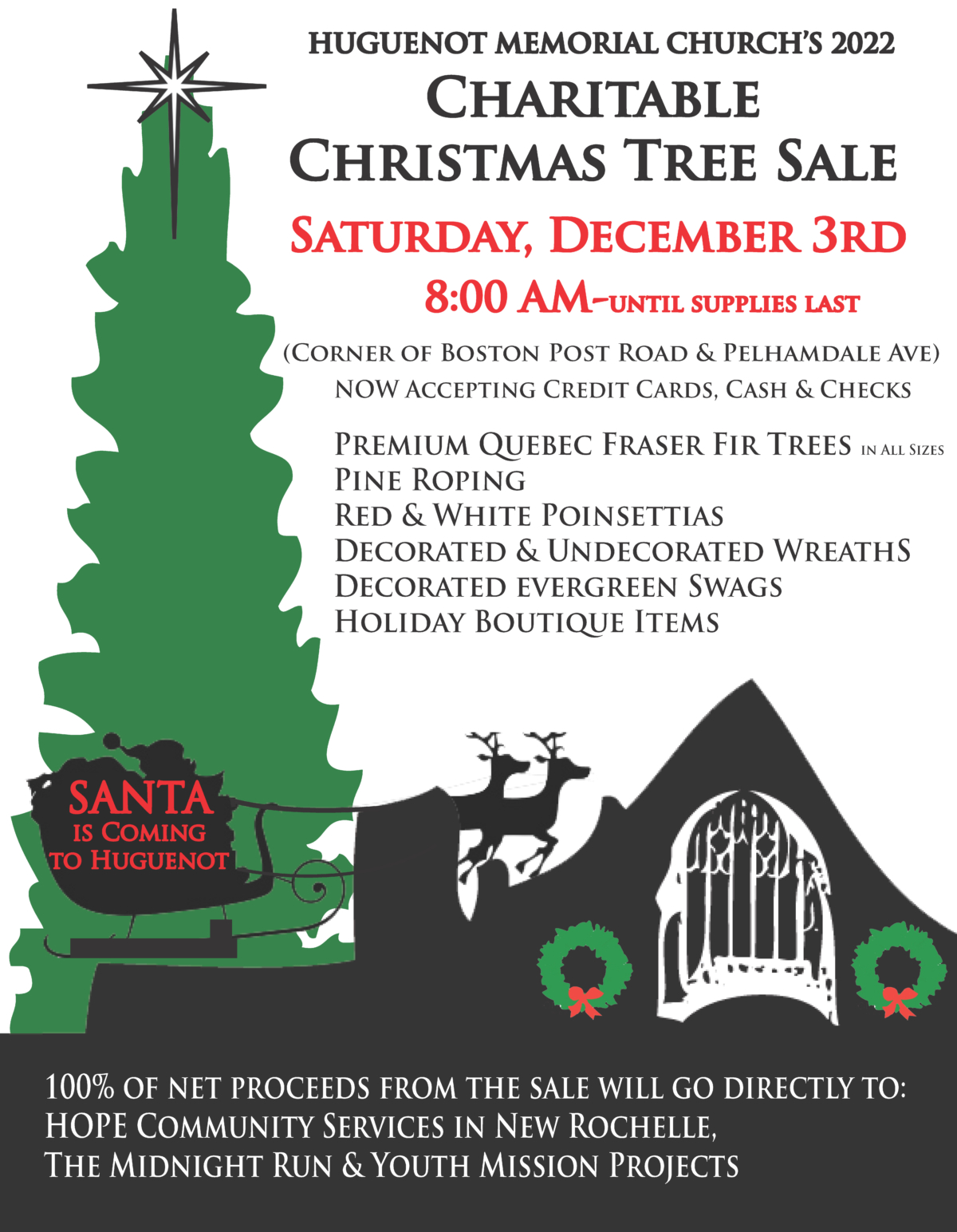 Christmas Tree Sale Huguenot Memorial Church